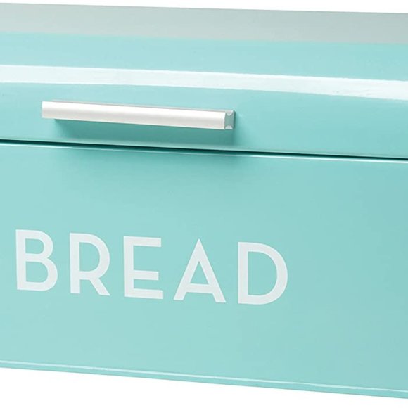 New Turquoise Blue Ivory Large Bread Bin - Picture 2 of 7